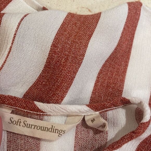 Soft Surroundings sleeveless flowy striped blouse SZ medium - Picture 4 of 9